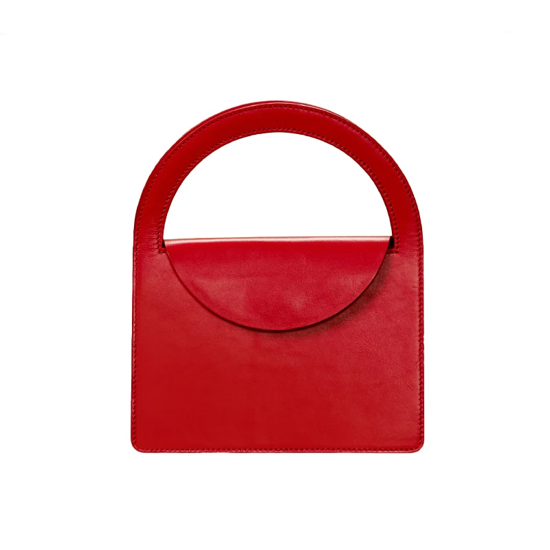 

Red Handbag Female Minimalist Geometry Bag 2018 Autumn Chain Single Shoulder Bag Casual Women Solid Flap Portable Bag