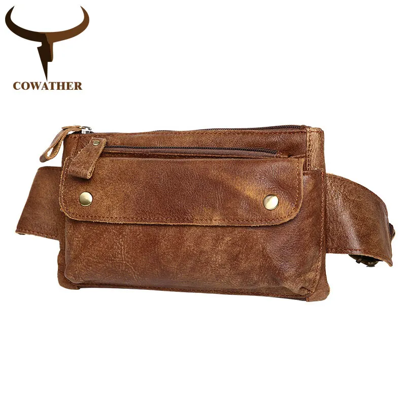

COWATHER top cow genuine leather messenger bags cowhide crossbody handbag big capacity bags male handbags Q8136 free shipping