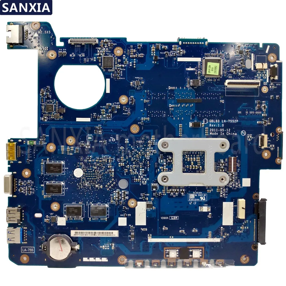 KEFU QBL60 LA-7552P REV: 1.0 محمول اللوحة الأم ل ASUS K53TA K53TK K53T K53 اختبار اللوحة الأصلية AMD-فيديو بطاقة