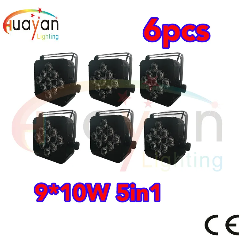 

4PCS/PACK Rechargeable 6x10W RGBW 4IN 1 QUAD wireless dmx battery powered led par,Slim PAR Light,Wedding/Event/Stage/Disco DJ