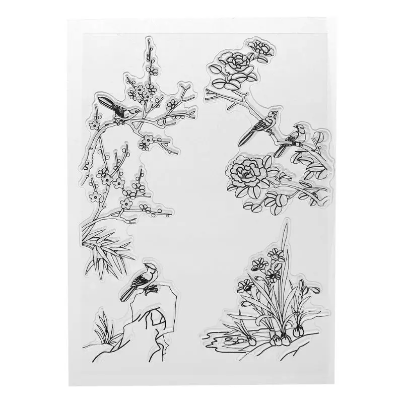 

Bird On The Branch Silicone Clear Seal Stamp DIY Scrapbooking Embossing Photo Album Decorative Paper Card Craft Art Handmade