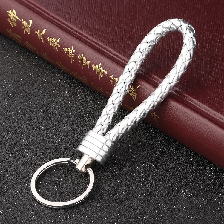 Elegant Handmade Leather Rope Keychain