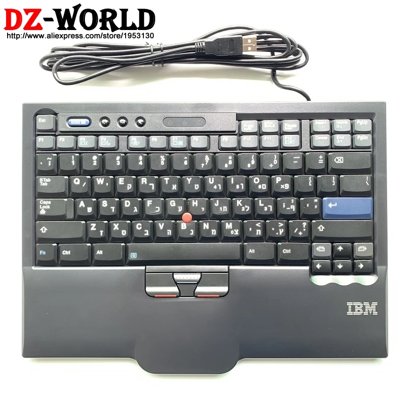 

New Original for IBM Hebrew USB Keyboard SK-8845 CR Compatible with All Laptop Computer Models 46W6723 46W6663