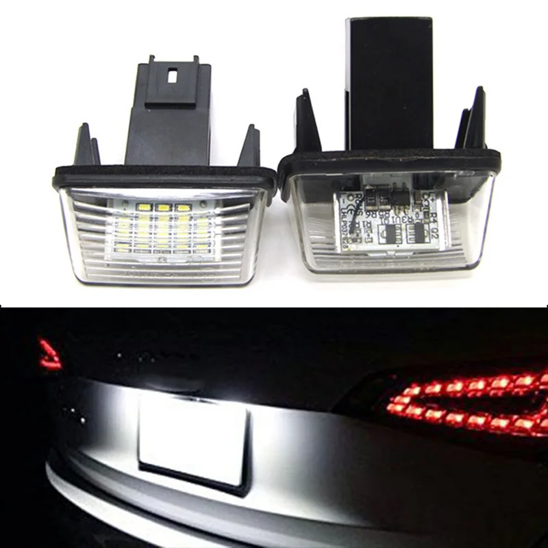 

2 Pcs/Set Car LED License Plate Light Lamp Bulbs for Peugeot Citroen Tepee B9 Partner Berlingo TD326