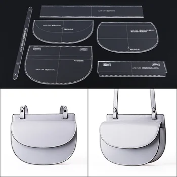 

Acrylic Stencil Leather Handmade Craft women`s shoulder bag Sewing Pattern Template Sewing accessories with holes 22x16.5x7cm