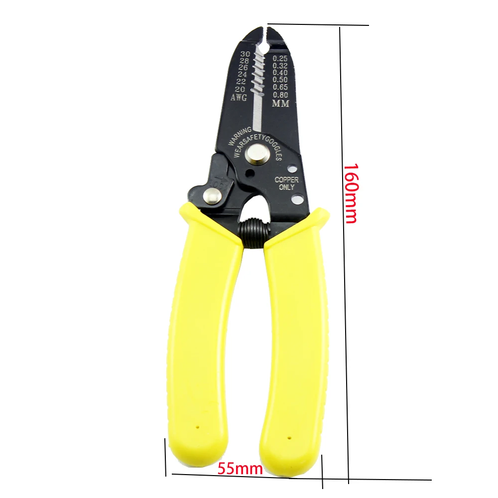 WL-5023 20-30 AWG 165mm SK7 Stainless Steel Decrustation Plier Cable Wire Stripper (5)