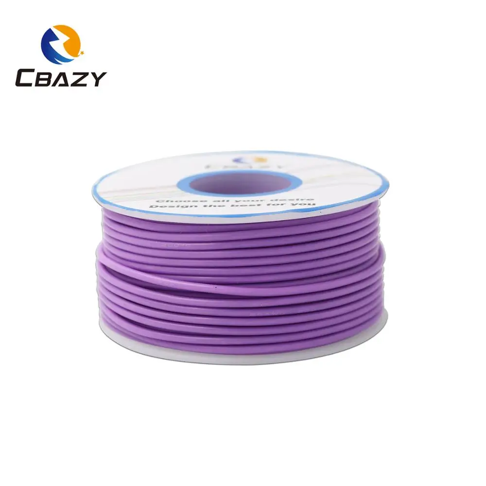 CBAZY силиконовый 16AWG 8 м гибкий силиконовый провод луженый медный провод кабель многожильный 10 цветов на выбор DIY проводное соединение - Цвет: Фиолетовый