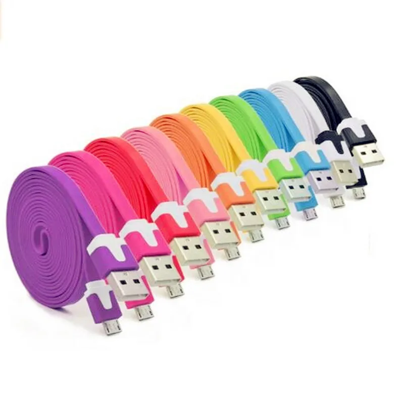 effelon Flat noodle 1M Micro USB Data Sync Power font b charger b font cable for