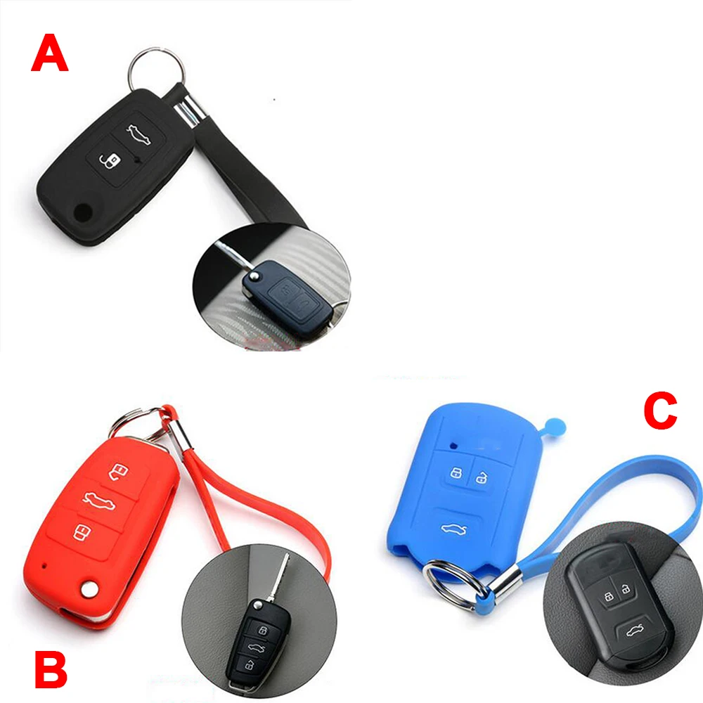 

Keyless Entry Remote Key Fob Skin Case Protector Holder Car Key Cover Ring for Chery A3 A5 E5 Tiggo Arrizo Free Shipping