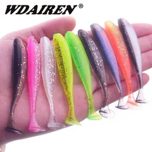 10 pçs/lote wobbler isca de pesca 75mm 2.2g fácil shiner jig swimbait artificial dupla cor silicone suave isca carpa baixo iscas(China)