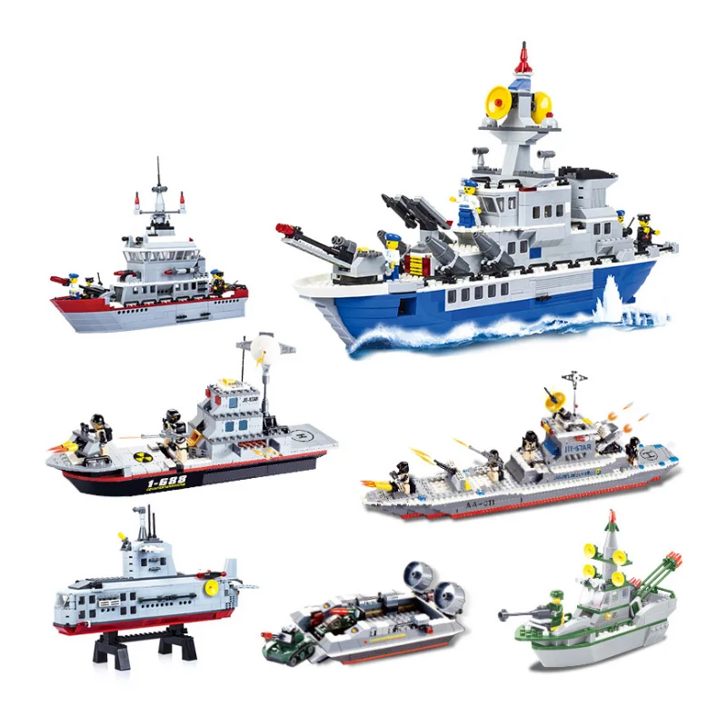 

Sea Battleship Plastic Model Diy Spell Insert Toys Children Education Gift Toy Ship Model Kit