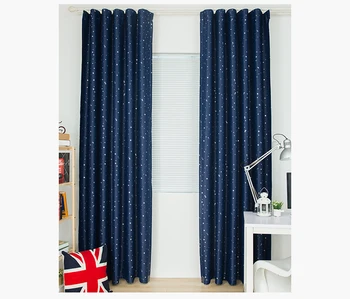

Navy Blue Star Curtains For Kids Bedroom Baby Room Blackout Curtains Room Lovely Printed Curtains For Boys Window Drapes CT1010