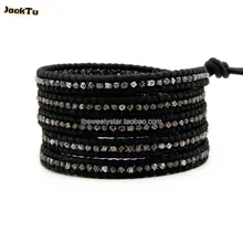 Бронзовые самородки 5 браслет на коже