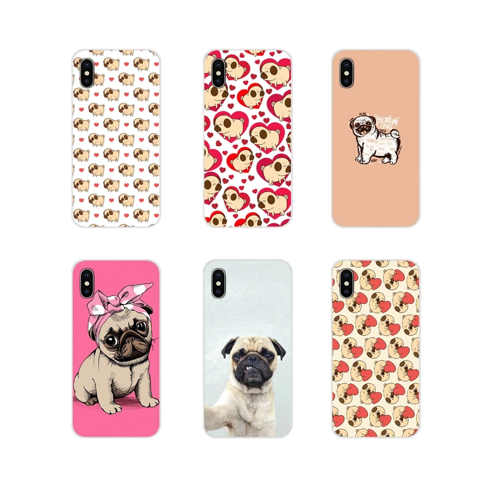 

Soft Transparent Case Covers Pug Princess French Bulldog Smart For Huawei P Smart Mate Honor 7A 7C 8C 8X 9 P10 P20 Lite Pro Plus