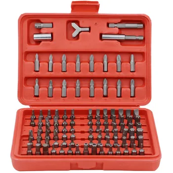 

100Pcs Screwdriver Security Bit Set Hex Key Phillips Tamper Screws Slotted Screw Driver Holder Sleeve Repair Hand Tool