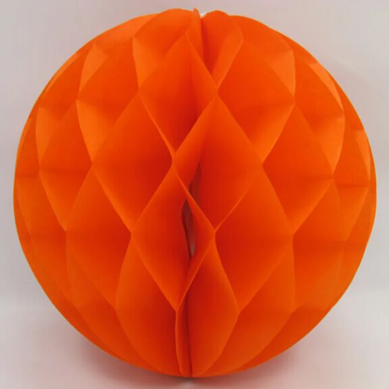 10 шт. Оранжевый мяч с бумажными сотами Хэллоуин Декоративный Подвесной бумажный фонарик