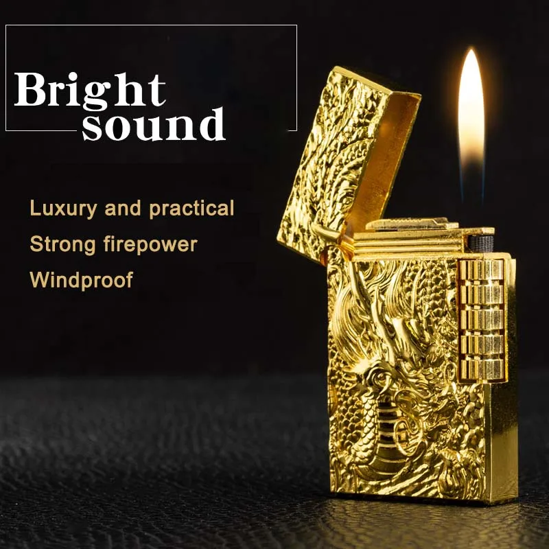 

Creative Cigarette Lighter with Sound Butane Torch Gas Lighter Grinding Wheel Lighters Cool Cigarette Smoking Accessories