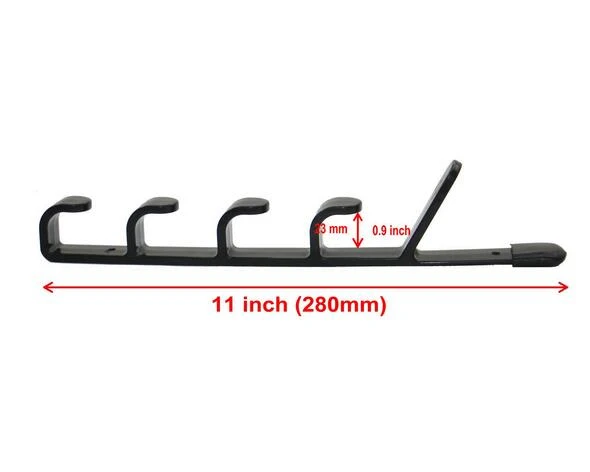 Berkley Vertical Rod Rack5-rod Black Wall Mount Fishing Rod Holder -  Horizontal Rack, 2-pack