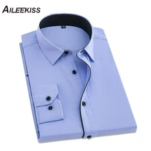 Однотонные мужские рубашки весна осень с длинными рукавами мужские повседневные рубашки с отложным воротником мужская деловая Рабочая одежда мягкие Топы XT504