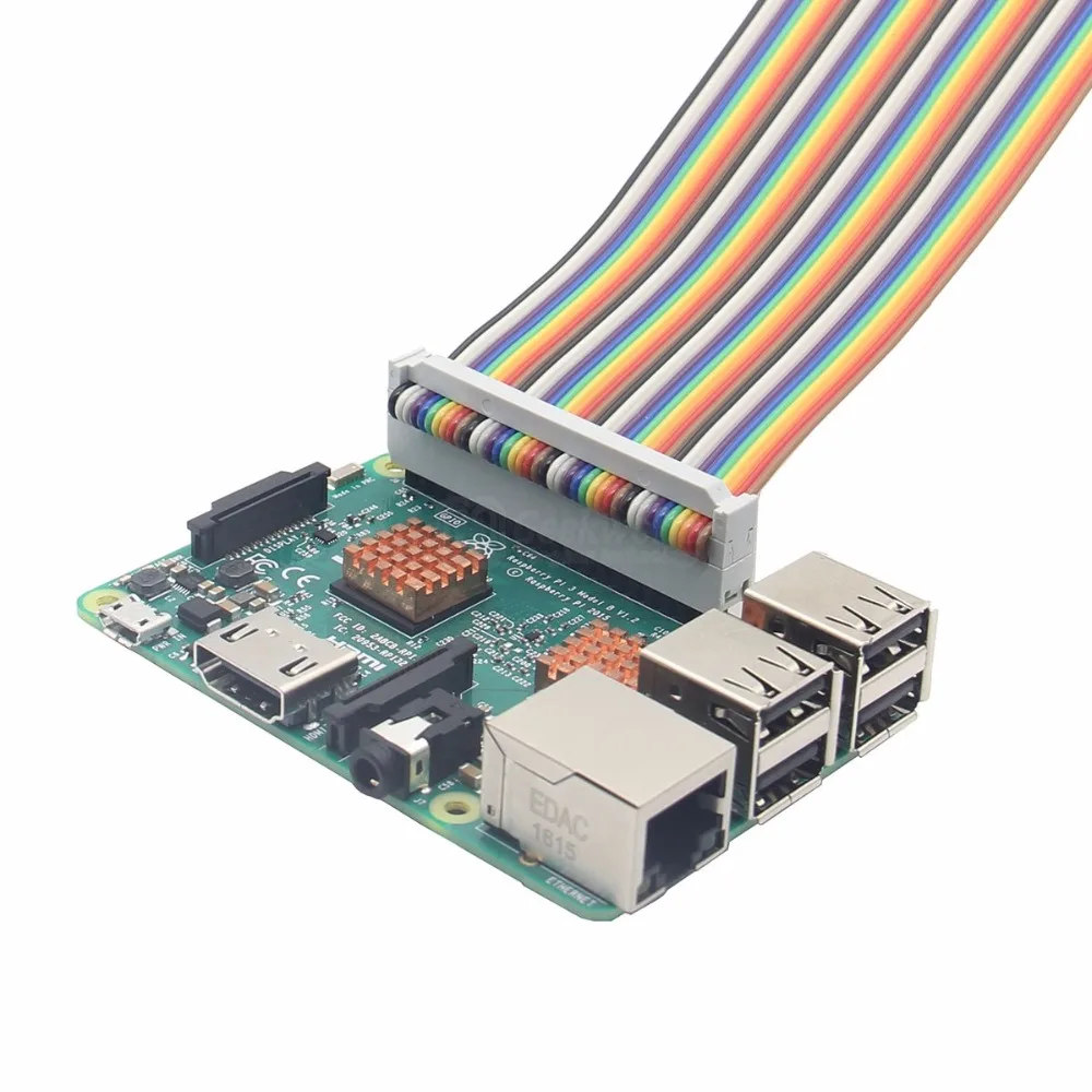Raspberry pi 3 40 штифтов плоский ленточный кабель(30 см)/GPIO кабель для Raspberry pi 3 Model B/2B/Zero W