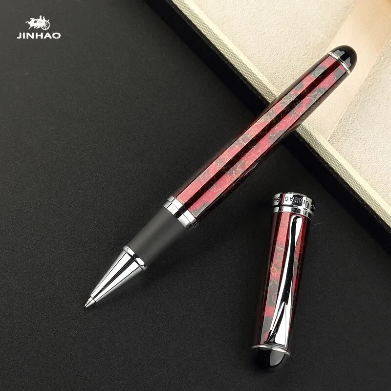 Гелевая ручка Jinhao X750 благородная Серебряная перьевая из нержавеющей стали