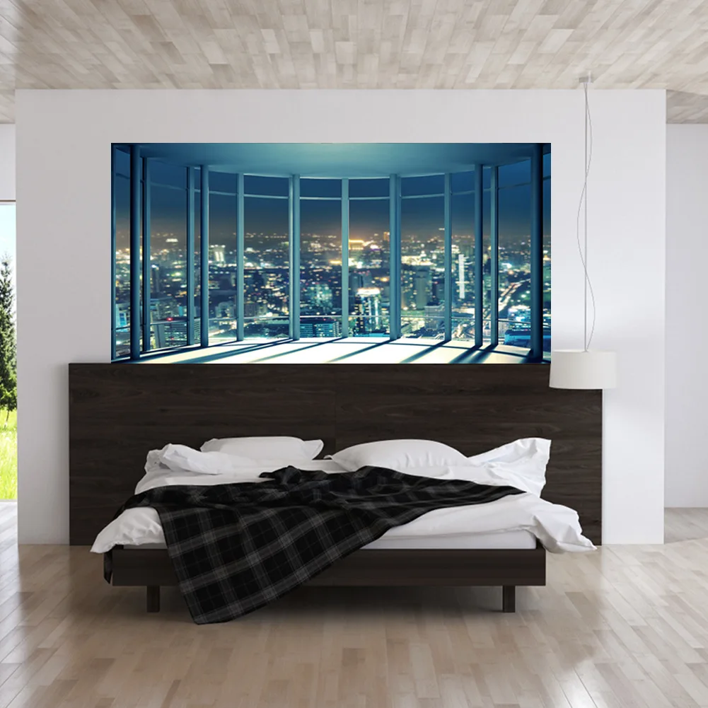 3D подоконник пейзаж креативный изголовье наклейка s диван фон Настенная Наклейка Спальня украшение дома настенные стикеры 90x180 см