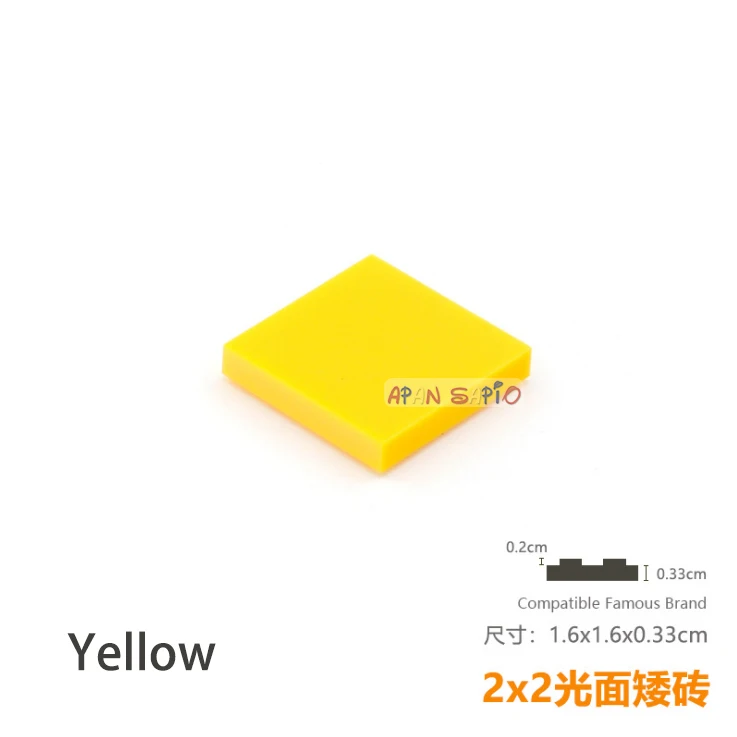 Set of 50 DIY Smooth 2x2 Building Bricks – Educational Construction Toys