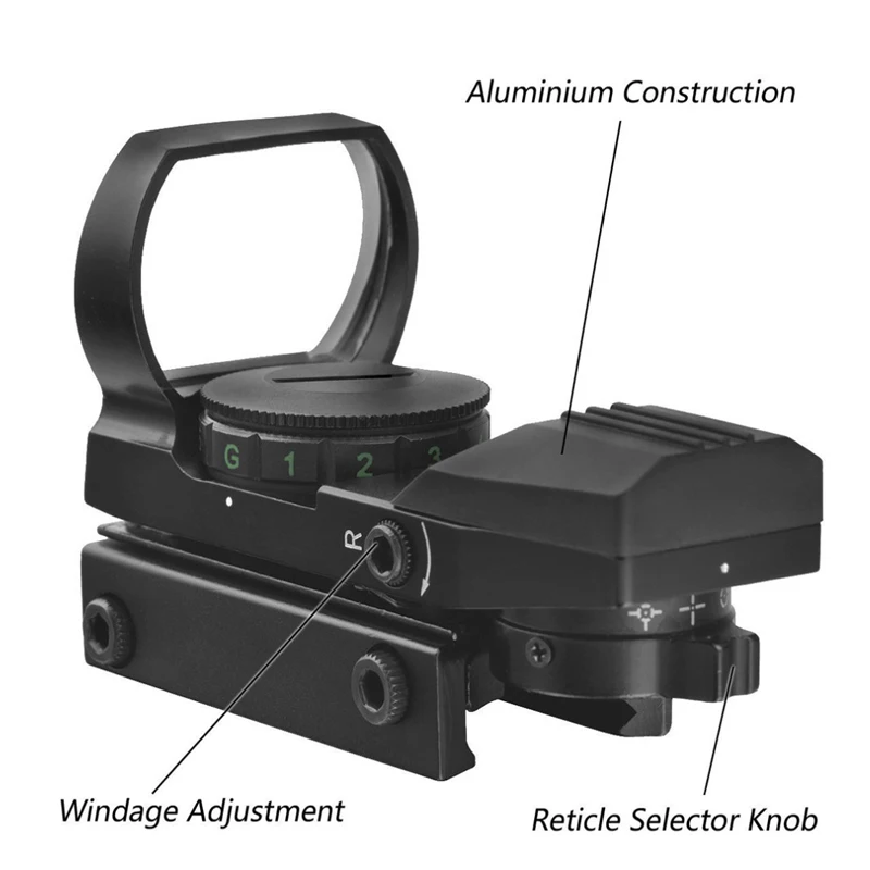 Открытый Тактический Охота Стрельба Оптика прицел Мини Голографические рефлекс 4 Взгляд Красный Зеленый точка зрения 11 мм или 20 мм rail