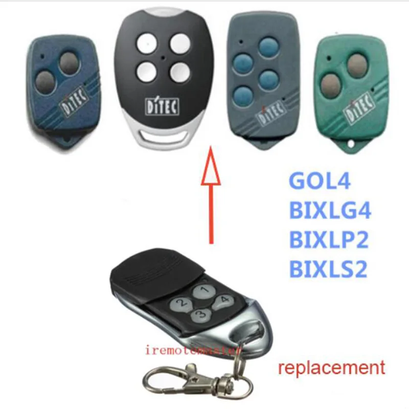 

10pieces The remote replace for DITEC GOL4,BIXLP2,BIXLS2,BIXLG4 Rolling code 433mhz top quality fine