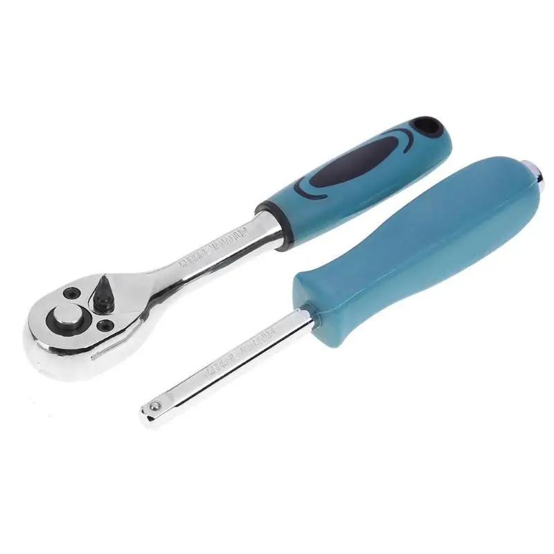 46pcs/box 1/4" Ratchet Socket Set Drive Ratchet Wrench Bit Car Repair Tool Ratchet Sockets