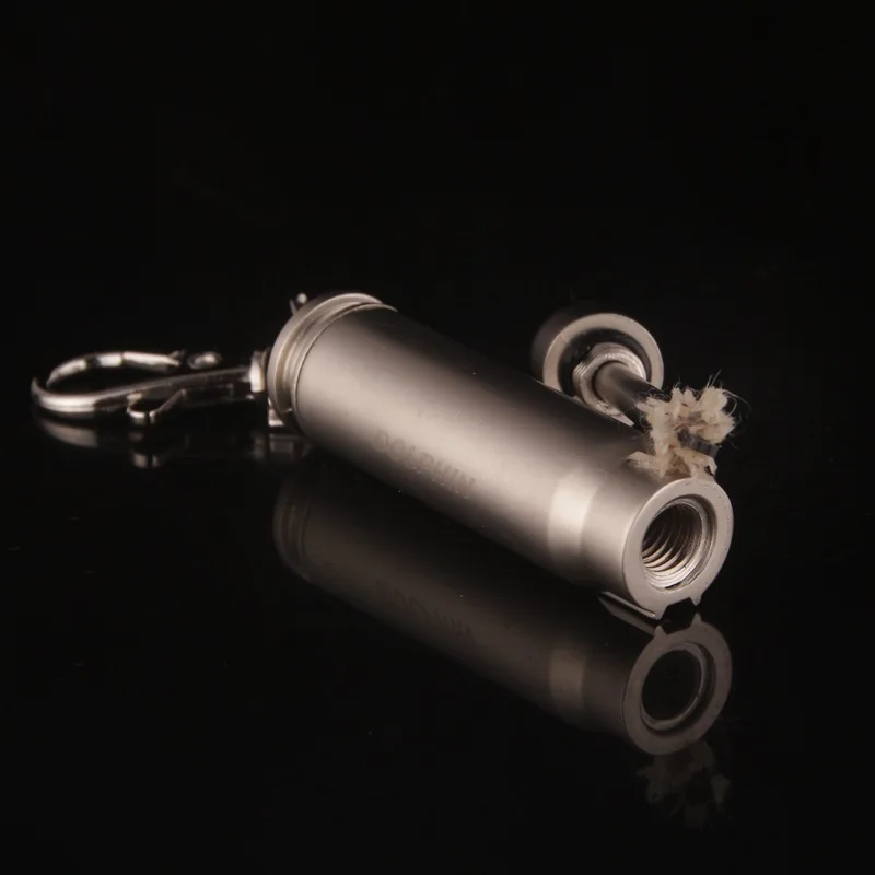 Bronze Bullet Lighter Oil Kerosene Lighter bullet key chain lighter Creative Personality Men
