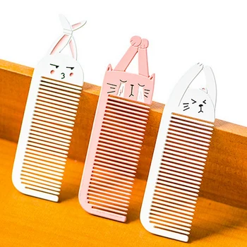 

Portable comb with creativity cute animal steel comb student Mini comb