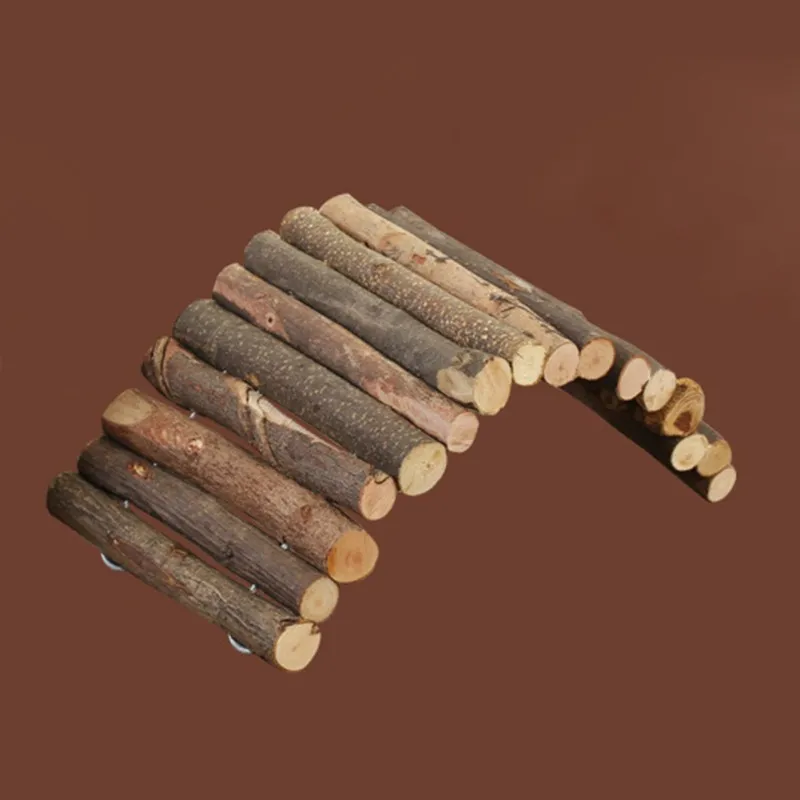 Pet Training Tool Natural Pine Climbing Ladder for Pet Rabbit Hamsters Guinea Pig and Small Animals  Suppliers Pet Accessories