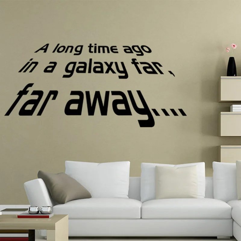 Star Wars Wall Decals Far Away Quotes Vinyl Removable Large Star Wars Wall Decals Far Away Quotes
