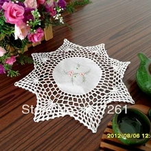 ZAKKA моды 6pic/lot 25 см цветы крючком лоскутное кружева салфетки крючком лоток столовых coaster pad коврик