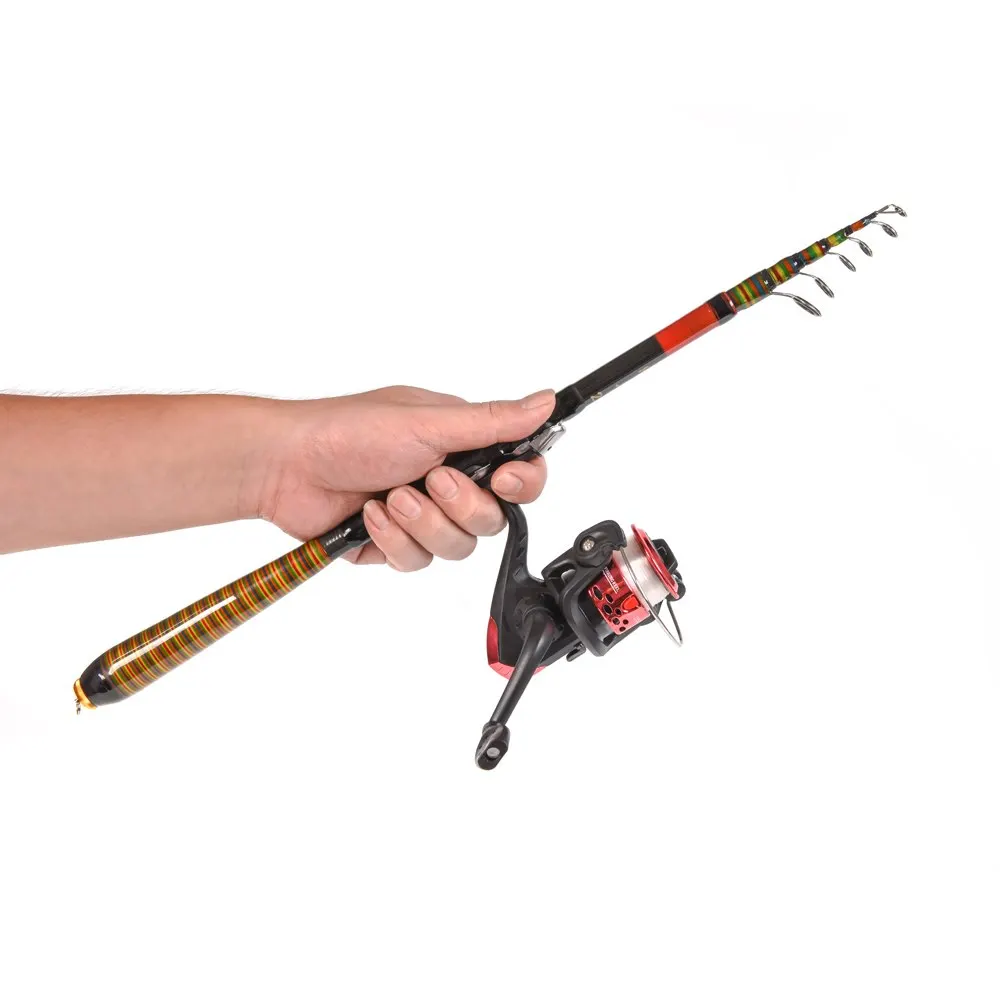 Lixada تلسكوبي الصيد رود بكرة كومبو يشبع عدة الغزل معدات صيد الأسماك القطب مجموعة Pesca الكربون الألياف الغزل الأسماك القطب مجموعة