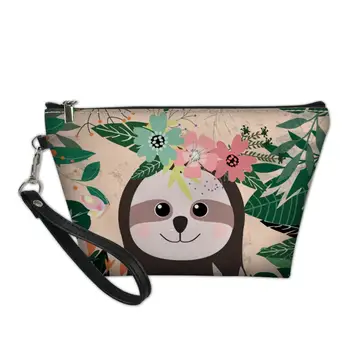 

Dropshipping Cute Printing Sloth Cosmetic Bag Multicolor Pattern Cute Cosmetics Pouchs For Travel Ladies Pouch Women Makeup Bag
