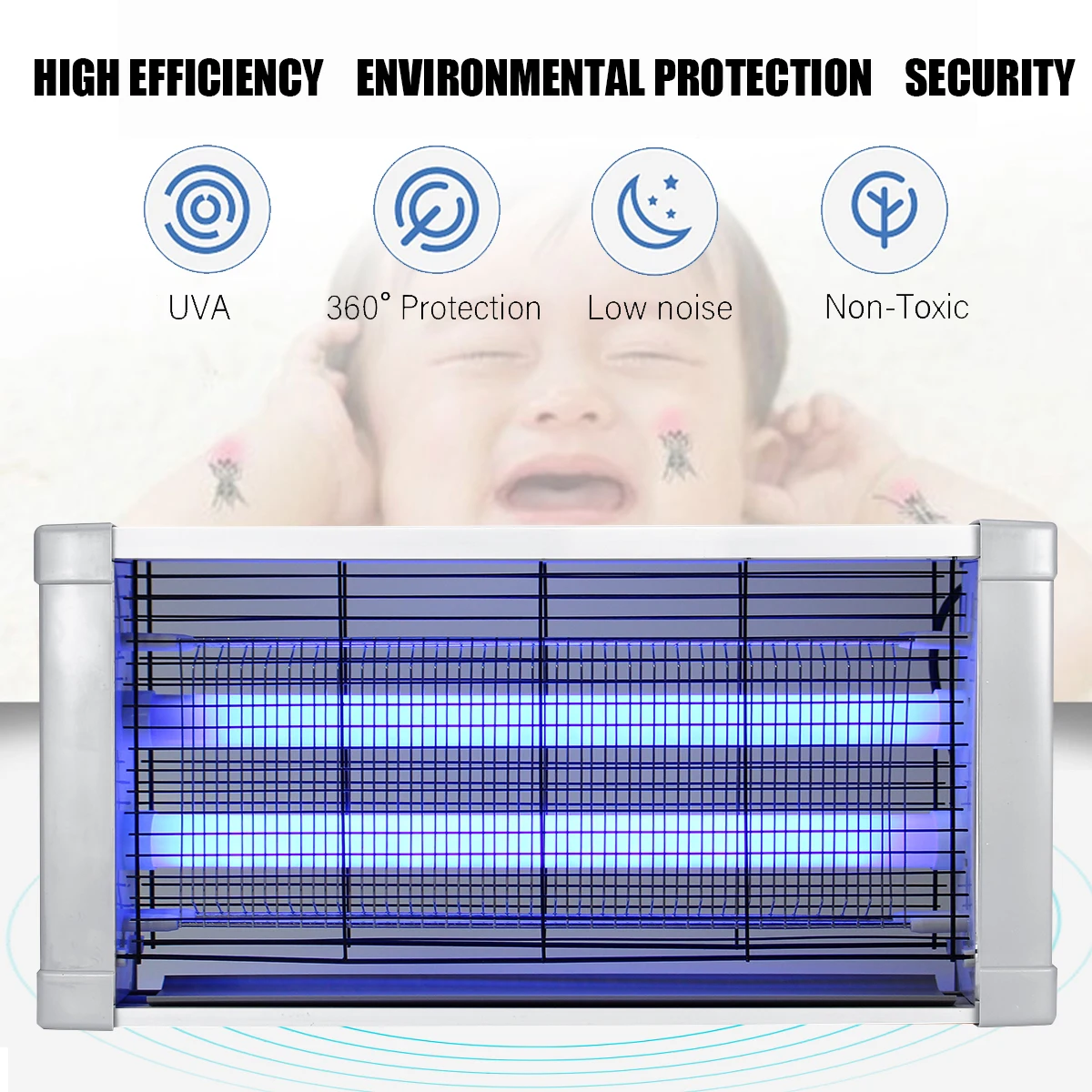  LED Electric Socket Mosquito Killer Lamps Mosquito Fly Killer Zapper Bug Insect Physical Trap Night - 33044363972