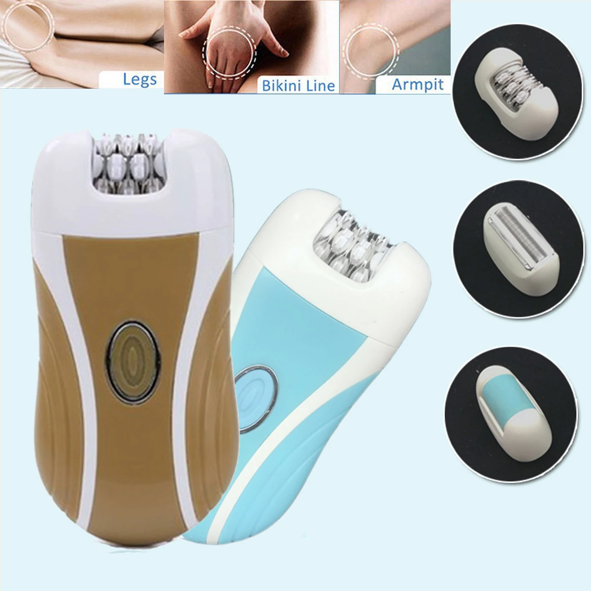3 in 1 Body Hair Removal Electric Epilator Remover Shaving No Pain Shaver Callus