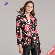 Новые высококачественные женские осенне-зимние пальто Новые повседневные куртки с цветочным принтом с длинным рукавом модные пальто Верхняя одежда