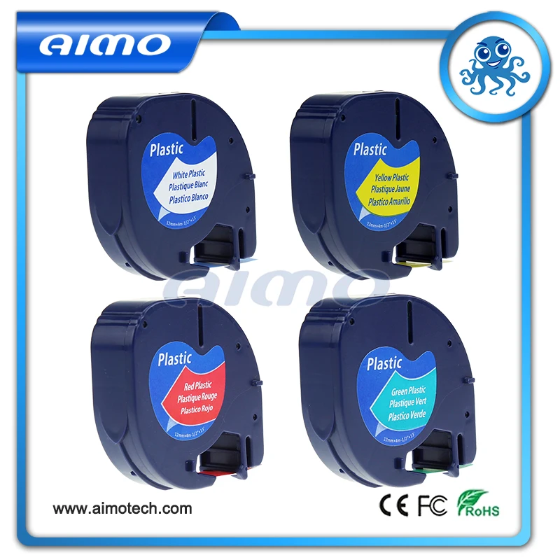 4pcs mixed order 12mm compatible letratag tape 91331 91332 91333 91334 for dymo label printer made in china hot sell | Компьютеры и