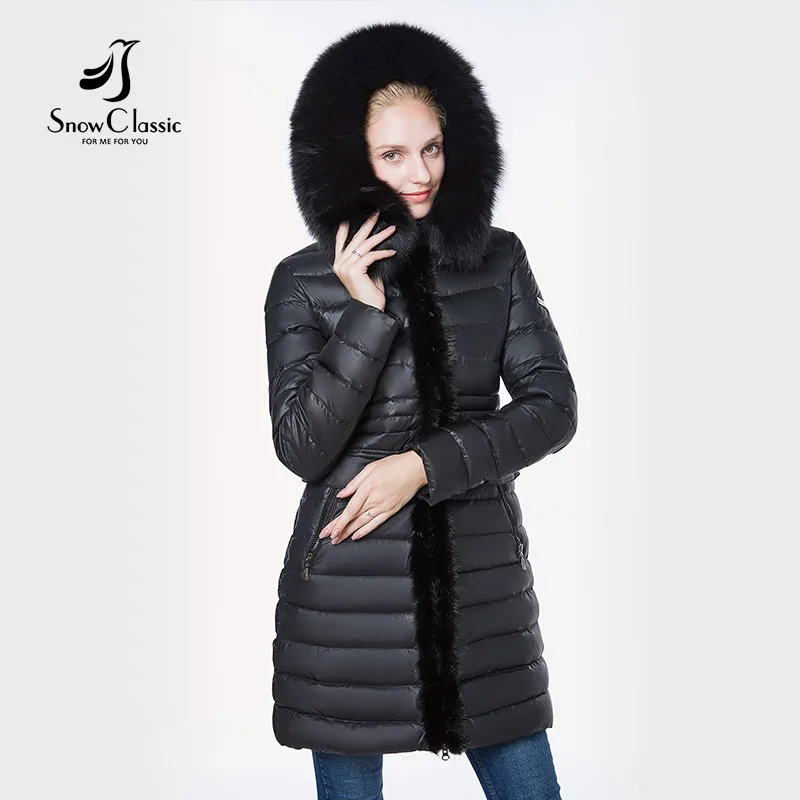 jacket women camperas mujer abrigo invierno coat women park Mink predecessor fox fur hat European design slim long warm