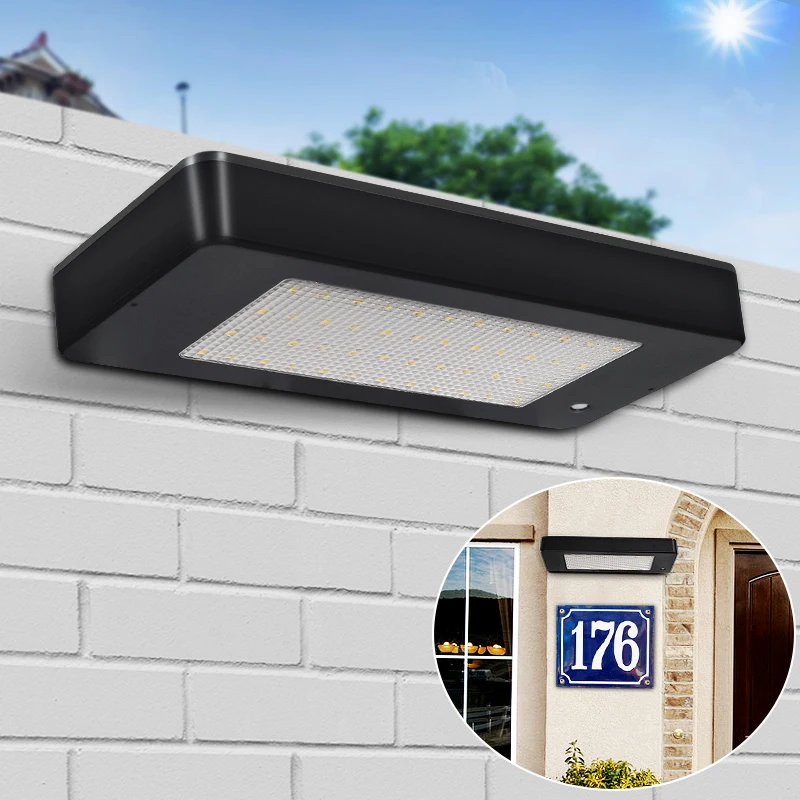 

48 LED Solar Light IP65 Waterproof 800lm Outdoor Security Wireless Solar Lamp with Motion Sensor for Garden Fence Patio Yard