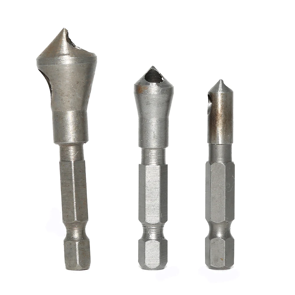 3pcs Countersink Bit Set Hex Hand Tools For Cutting Plastic Metal Wood | Инструменты