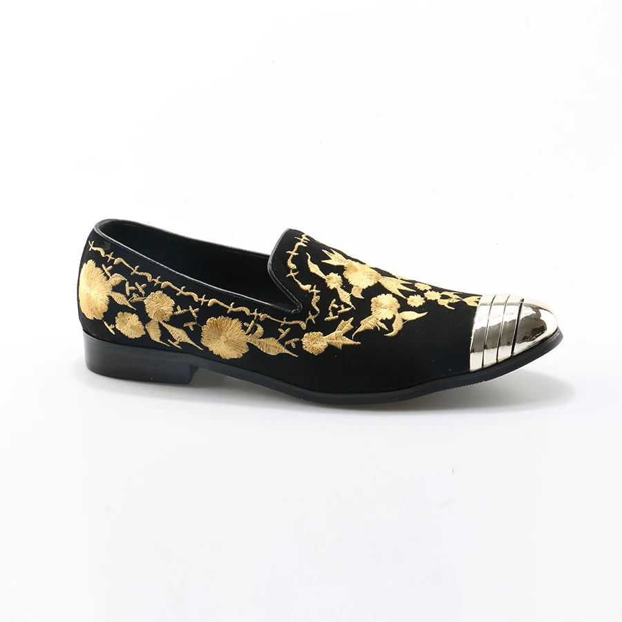 Designer Chaussures Marée Paresseux Mocassins Or Floral 1 Métal Pointu As Fumeur Mode Homme Slip 2 Sur as Pic Chaude Bout Appartements Occasionnels Pantoufles Okhotcn wnqUtCvY