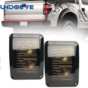 

2pcs/pair US&EU Standard smoke Auto offroad LED Tail Lights with Rear Signal Brake Reverse Lamps Lighting for Jeep Wrangler Jk