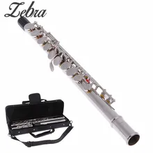 Silver Cupronickel Nickel Plated 16 Hole C Key Western Concert Flute Kit with Case Cover Parts For Musical Instrument Beginners