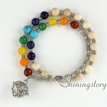 

chakra bracelet seven chakra healing bracelet locket essential oil diffuser jewelry meditation bracelet faith bracelet