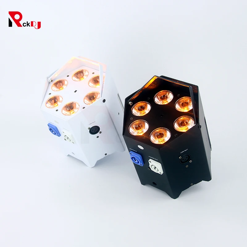 6x18 Вт RGBWA + УФ 6 в 1 светодиодные аккумуляторные беспроводные DMX и ИК пульт