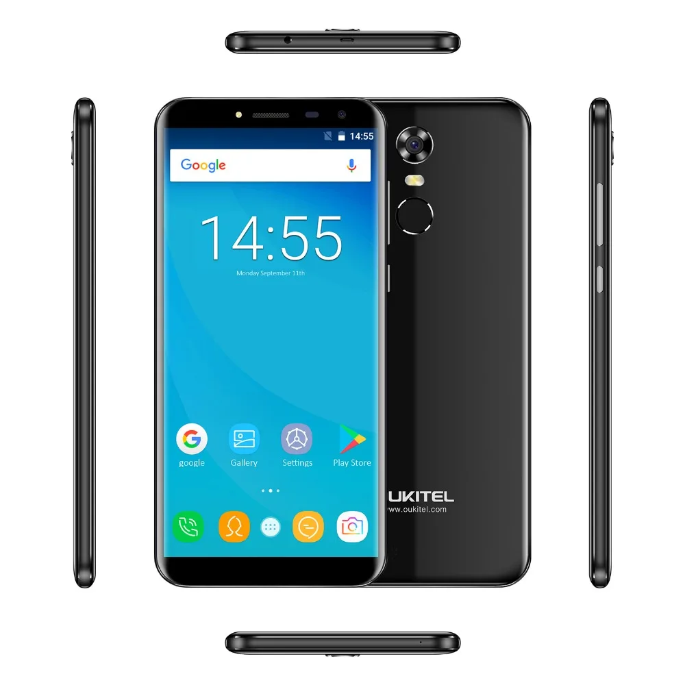 CLEARANCE Oukitel C8 5.5 inch 18:9 Mobile Phone MTK6580A Quad Core 2GB RAM 16GB ROM 13MP Android 7.0 3000mAh Touch ID Smartphone